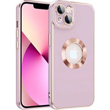 Ummeslem Apple Iphone 14 Plus Için Uyumlu Kılıf Kamera Lens Cam Korumalı Logo Gösteren Halkalı Kongo Kapak
