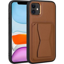 Ummeslem Apple iPhone 12 Kılıf Kartlıklı Standlı .pu Deri Cep Telefonu Için Uyumlu Kapak Memo Kapak