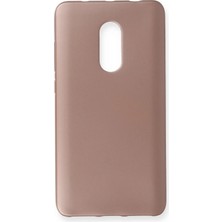 Ummeslem Xiaomi Redmi Note 4 Için Uyumlu Kılıf Yumuaşk Renkli Esnek Premium Rubber Silikon - Rose Gold