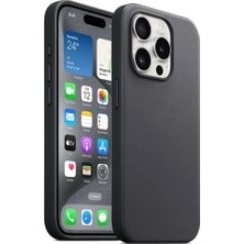 Ummeslem Apple iPhone 15 Pro Max Kılıf Cep Telefonu Için Uyumlu Kapak M-Safe Şarj Mikro Fiber Optimal Kapak