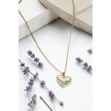 Luna Jewelry Kadın 316 L Çelik Zarif Kalp Model Zirkon Taşlı Kolye
