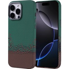 Ummeslem Apple iPhone 16 Pro Max Için Uyumlu Kılıf Kapak M-Safe Şarj Özellikli Karbon Fiber Görünümlü Nekst
