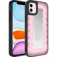 Ummeslem Apple iPhone 12 Kılıf Aynalı Desenli Kamera Korumalı Parlak Cep Telefonu Için Uyumlu Mirror Kapak