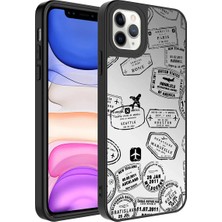 Ummeslem Apple iPhone 11 Pro Kılıf Aynalı Desenli Kamera Korumalı Parlak Cep Telefonu Için Uyumlu Mirror Kapak