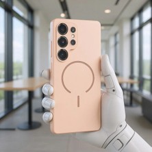 Ummeslem Samsung Galaxy S25 Ultra Cep Telefonu Için Uyumlu Kılıf Magsafe Şarj Özellikli Meta Kapak