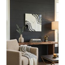 Duvar Saati - 40 cm - Modern Dekoratif Duvar Saati - Epoksi Duvar Saati - El Yapımı Duvar Saati -Kare Duvar Saati