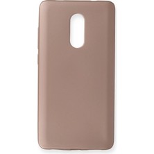 Ummeslem Xiaomi Redmi Note 4x Için Uyumlu Kılıf Yumuaşk Renkli Esnek Premium Rubber Silikon - Rose Gold