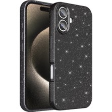 Ummeslem Apple iPhone 16 Cep Telefonu Için Uyumlu Kılıf Kapak Kamera Korumalı Simli Lüks Koton