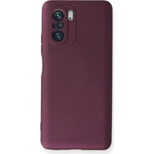 Ummeslem Xiaomi Redmi K40 Için Uyumlu Kılıf Yumuaşk Renkli Esnek Premium Rubber Silikon - Mürdüm