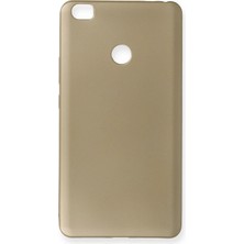 Ummeslem Xiaomi Mi Max Için Uyumlu Kılıf Yumuaşk Renkli Esnek Premium Rubber Silikon - Gold