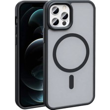 Ummeslem Apple iPhone 12 Pro Kılıf M-Safe Şarj Özellikli Mat Arka Yüzey Cep Telefonu Için Uyumlu Kapak Sio Kapak