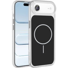 Ummeslem Apple iPhone 17 Air Cep Telefonu Için Uyumlu Kılıf Metal Buton Tasarımlı Ikonik Sert Silikon Kapak