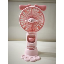 Arell Teknoloji Şarjli Mini El Fanı Masa Fanı Soğutucu Masa Üstü Vantilatör USB Işıklı