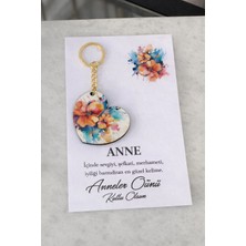 Masalsı Concept 5 Adet Anneler Günü Hediyesi Anneye Hediye Baskılı Anahtarlık Kartlı Jelatinli