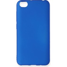 Ummeslem Xiaomi Redmi Go Için Uyumlu Kılıf Yumuaşk Renkli Esnek Premium Rubber Silikon - Mavi