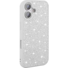Ummeslem Apple iPhone 16 Plus Cep Telefonu Için Uyumlu Kılıf Kapak Parlak Taşlı Tasarım Pırlanta