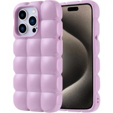 Ummeslem Apple iPhone 15 Pro Kılıf Parlak Esnek Silikon Cep Telefonu Için Uyumlu Kapak Dom Dom Kapak