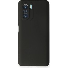 Ummeslem Xiaomi Redmi K40 Için Uyumlu Kılıf Yumuaşk Renkli Esnek Premium Rubber Silikon - Siyah