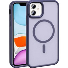Ummeslem Apple iPhone 11 Cep Telefonu Için Uyumlu Kılıf Kapak M-Safe Şarj Özellikli Mat Arka Yüzey Sio