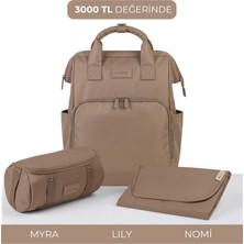 Lucina Lily Bebek Bakım Seti: Lily Anne Bebek Termal Bakım Çantası & Myra Organizer & Nomi Alt Açma Pedi