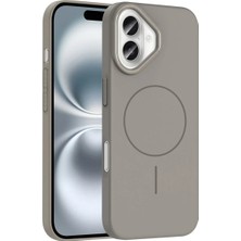 Ummeslem Apple iPhone 16 Plus Cep Telefonu Için Uyumlu Kılıf Kapak M-Safe Şarj Özellikli Ruby Sert