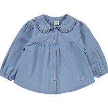 Civil Baby Fiyonk Nakışlı 6-18 Ay Gömlek - Mavi