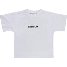 Civil Boys Skater Life Baskılı 2-5 Yaş Tişört - Beyaz