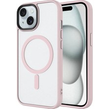 Ummeslem Apple iPhone 14 Kılıf Mat Arka Yüzey Wireless Şarj Cep Telefonu Için Uyumlu Kapak Flet M-Safe Kapak