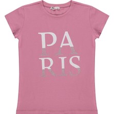 Civil Girls Paris Baskılı 10-13 Yaş Tişört  - Pembe