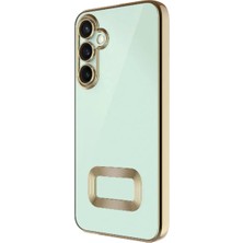 Ummeslem Samsung Galaxy S24 Fe Cep Telefonu Için Uyumlu Kılıf Kapak Kamera Korumalı Logo Gösteren Omega