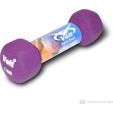 Voit Altıgen Neopren Dambıl 1 kg Mor Tekli Ağırlık ile Dayanıklı Özellik