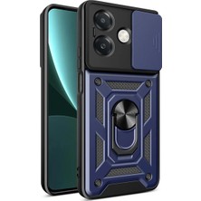 Ummeslem Oppo A3X Için Uyumlu Kılıf Magnetik Standlı Kamera Korumalı Sürgülü Vega Kapak