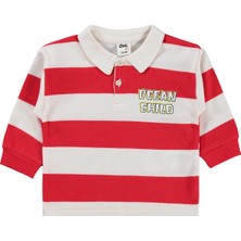 Civil Baby Çizgili 6-18 Ay Sweatshirt - Kırmızı