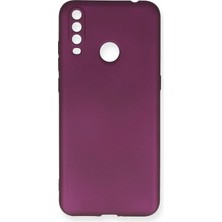 Ummeslem General Mobile Gm 10 Için Uyumlu Kılıf Yumuaşk Renkli Esnek Premium Rubber Silikon - Mürdüm