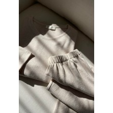 Mjamass Taş Basic Örme Oversize  Kadın Ev Giyim Takım