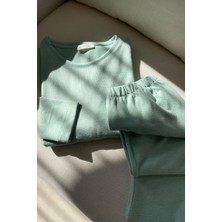 Mjamass Mint Basic Örme Oversize  Kadın Ev Giyim Takım