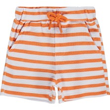 Civil Baby Çizgili 6-18 Ay Şort - Turuncu
