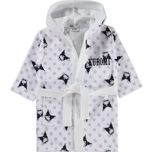 Kuromi 2-12 Yaş Bornoz - Kırık Beyaz