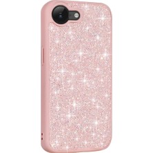 Ummeslem Apple iPhone 16E Cep Telefonu Için Uyumlu Kılıf Kapak Parlak Taşlı Tasarım Pırlanta