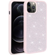 Ummeslem Apple iPhone 14 Pro Kılıf Parlak Taşlı Tasarım Cep Telefonu Için Uyumlu Kapak Ston Kapak