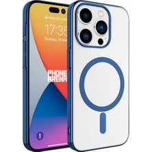 Ummeslem Apple iPhone 15 Pro Max Kılıf Cep Telefonu Için Uyumlu Kapak Wireless Şarj Özellikli Pixel M-Safe Kapak