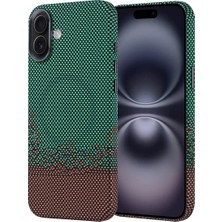 Ummeslem Apple iPhone 16 Plus Için Uyumlu Kılıf Kapak M-Safe Şarj Özellikli Karbon Fiber Görünümlü Nekst