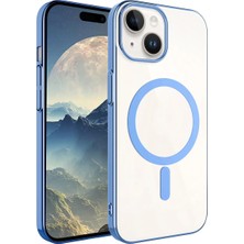 Ummeslem Apple iPhone 15 Kılıf Cep Telefonu Için Uyumlu Kapak Wireless Şarj Özellikli Pixel M-Safe Kapak