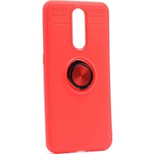Ummeslem Oppo RX17 Pro Uyumlu Cep Telefonu Için Dönebilen Yüzüklü Standlı Silikon Ravel Kapak
