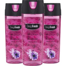 Deep Fresh Juicy Lady Kapaklı Duş Jeli 3 x 500 ml Ferahlatıcı Etki ile Pratik Kullanım