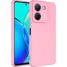 Ahlttiba Vivo Y36 4g Için Uyumlu Kılıf Içi Kadifeli Esnek ve Ince Yapılı Silikon Malzeme Lansman Kapak