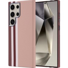 Ummeslem Samsung Galaxy S24 Ultra Için Uyumlu Kılıf Magsafe Destekli Karbon Fiber Görünümlü Nekst Kapak