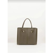 Özüm Çanta Kadın 3 Bölmeli Uzun Askı Kol ve Omuz Çantası Haki