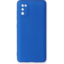 Ahlttiba Samsung Galaxy A41 Için Uyumlu Kılıf Yumuaşk Renkli Esnek Premium Rubber Silikon - Mavi