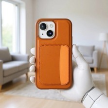 Ummeslem Apple iPhone 14 Cep Telefonu Için Uyumlu Kılıf Kartlıklı X-Kart Silikon Kapak